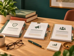 Código, comunicado e material de equipe conectados por um fluxo claro de comunicação.
