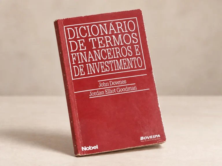 Capa de Dicionário de Termos Financeiros e de Investimentos, trabalho do portfólio para Editora Nobel.