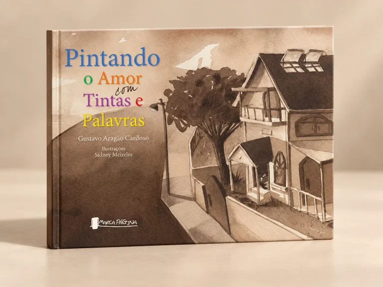 Capa de Pintando o Amor com Tintas e Palavras, trabalho do portfólio para Marca Página.