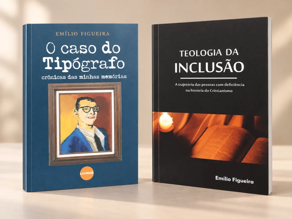 Capa de O Caso do Tipógrafo — Teologia da Inclusão, trabalho do portfólio para Publicação independente.