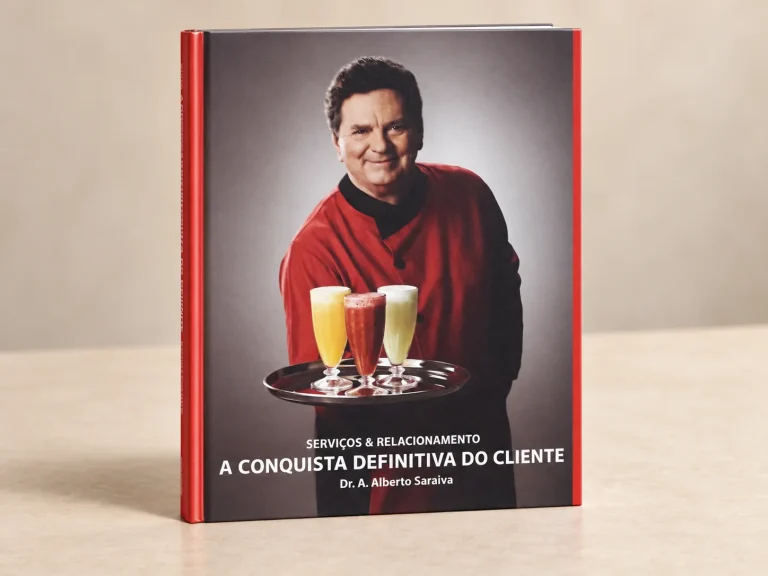 Capa de A Conquista Definitiva do Cliente, trabalho do portfólio para Habib's.